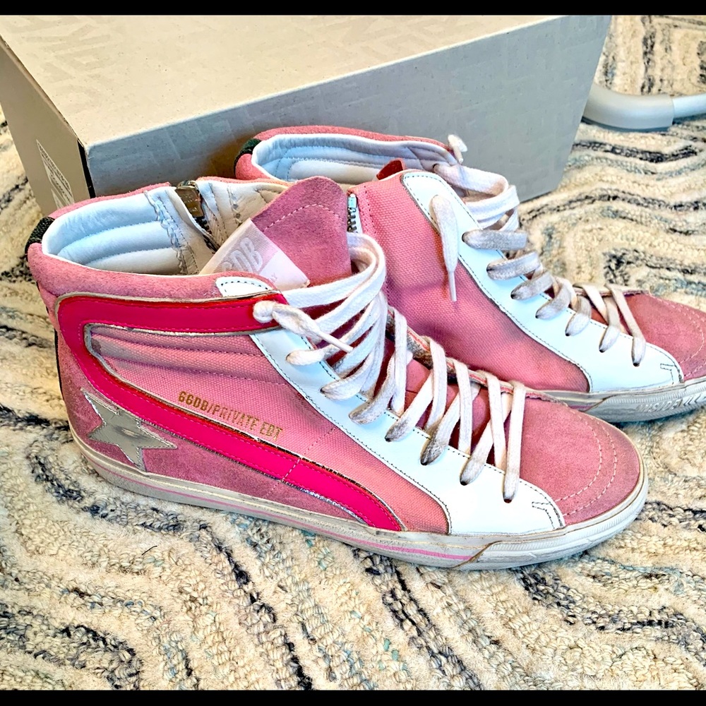 NWT Golden Goose Pink slides private edition